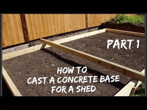 How To Lay A Concrete Base Part One YouTube
