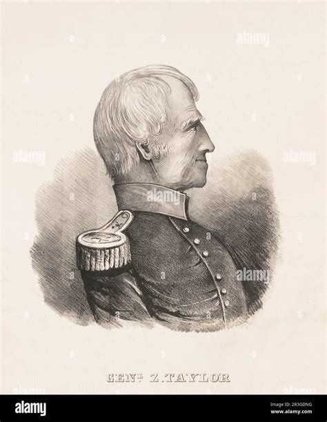 Portrait Of General Zachary Taylor An Officer Of The Us Army During