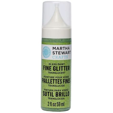 Martha Stewart Crafts® Fine Glitter Translucent Glass Paint Glass Painting Translucent Glass