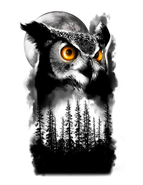 Owl And Tree Half Sleeve Tattoo Design On Behance