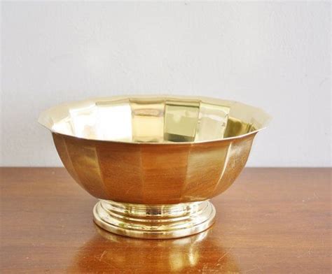 Vintage Brass Gorham Footed Paul Revere Bowl Vintage Brass Paul