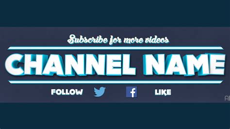 Free 3d Youtube Banner Template Cinema4d Youtube Banner
