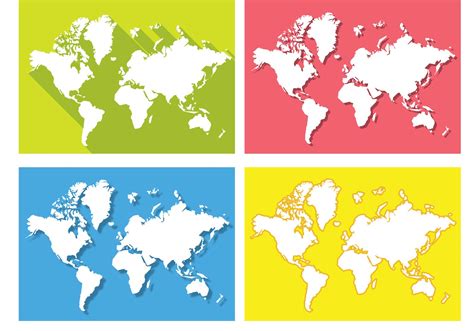 Vector Flat World Map Infographic Map Of The World Stock Vector Images
