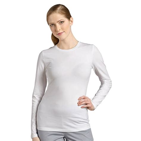 White Cross Allure By White Cross Womens Long Sleeve Crew Neck Solid