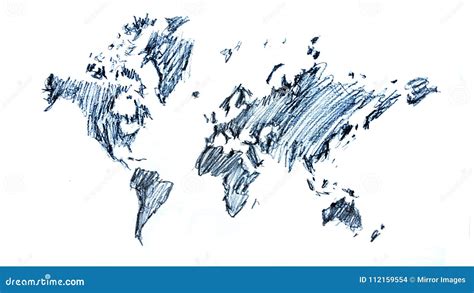 Sketch World Map Template 477252 Vector Art At Vectee