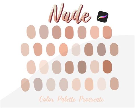 Nude Procreate Color Palette Instant Download Procreate Etsy