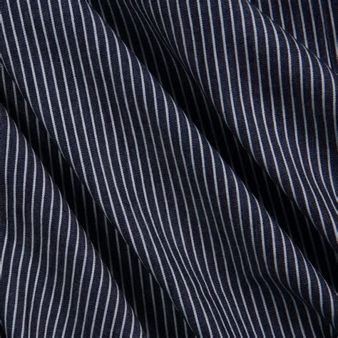 Denim Stripe Dark Blue Bloomsbury Square Dressmaking Fabric