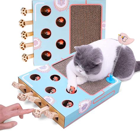 Cat Enrichment Toys For Indoor Cat Whack A Mole Toy With