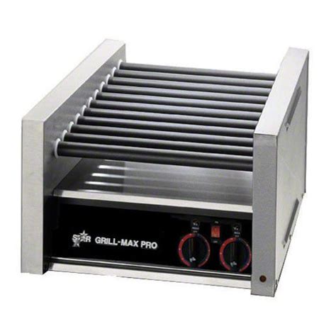 Star Grill Max Pro 20sc Duratec 20 Hot Dog Electric Roller Grill 120v