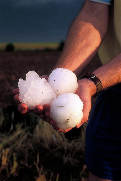 Giant Hailstones Photograph By Jim Reedscience Photo Library Fine