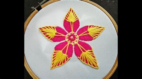 Hand Embroidery Fantasy Flower Stitch How To Make Easy Flower