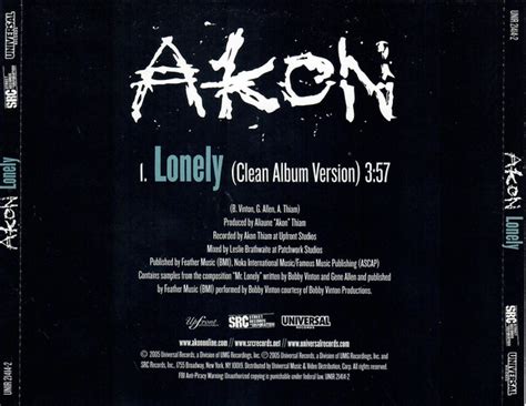 Akon Lonely 2005 Cd Discogs
