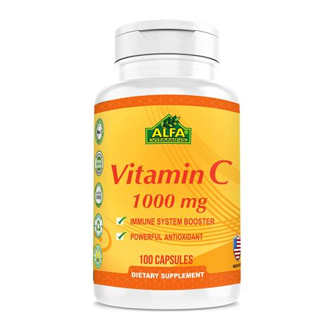 Fine for smaller doses, but taking higher doses of traditional oral vitamin c may be problematic Alfa Vitamins® Vitamin C 1,000 mg for Immune support - 100 ...