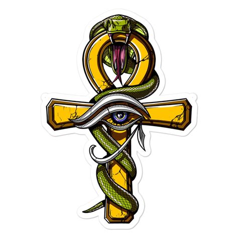 Ancient Egyptian Ankh Sticker Eye Of Horus Vinyl Sticker Etsy