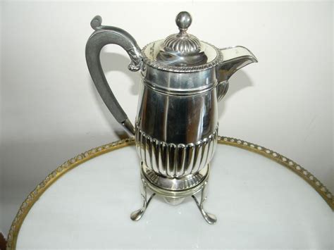 Vtg Fine Sheffield Silver Plate Tea Pot With Warming Stand England
