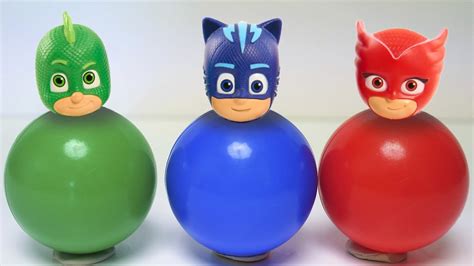 Pj Masks Balls Learn Colors With Wrong Heads Of Pj Masks Toys Youtube