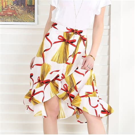 Buy 2018 Summer Women Skirt Fashion Brand Printed