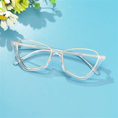 Adelio Geometric Crystal Eyeglasses Vooglam