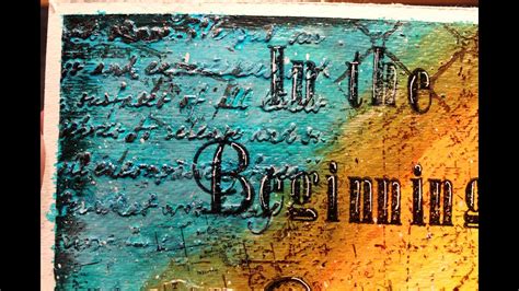 Mixed Media Altered Canvas In The Beginning Youtube