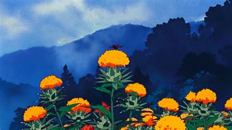 Studio Ghibli Wonderful Gardens And Flowers Background Screensaver Anime