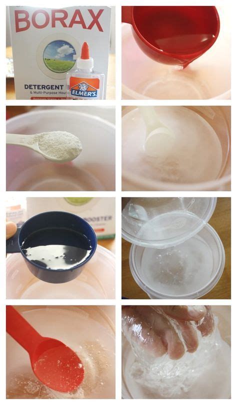 How To Make Borax Slime Easily With Kids Borax Slime Recipe Borax