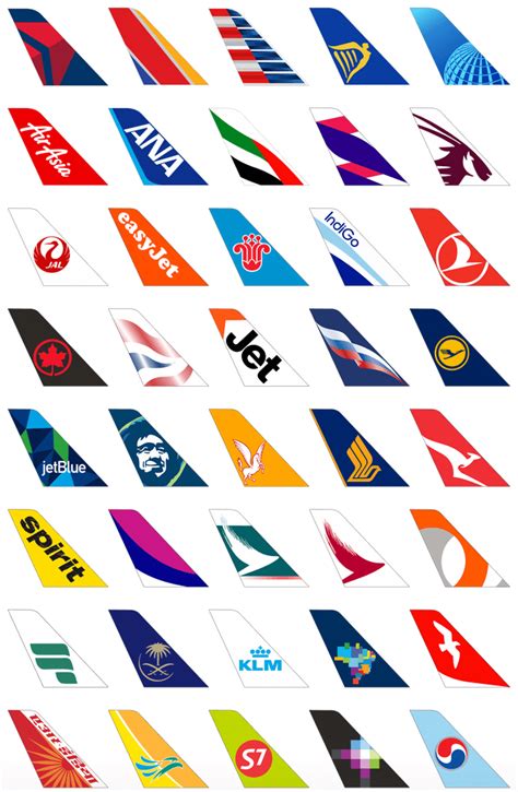 822 Airline Logos Matched With Iata And Icao Codes Airlines Branding