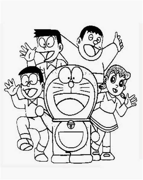 Sketsa Gambar Doraemon Dan Kawan Kawan Mantap