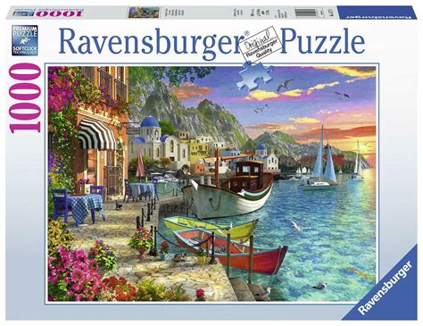 There is brown and green and the puzzle is not so big. GRANDIOSE GREECE 1000 PIECE JIGSAW PUZZLE Ravensburger