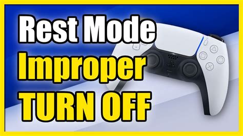 How To Fix Ps5 Rest Mode Turned Off Improperly Fast Tutorial Youtube