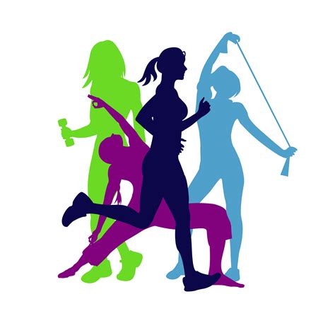 Fitness Emblem Woman Silhouette Custom Designed Illustrations