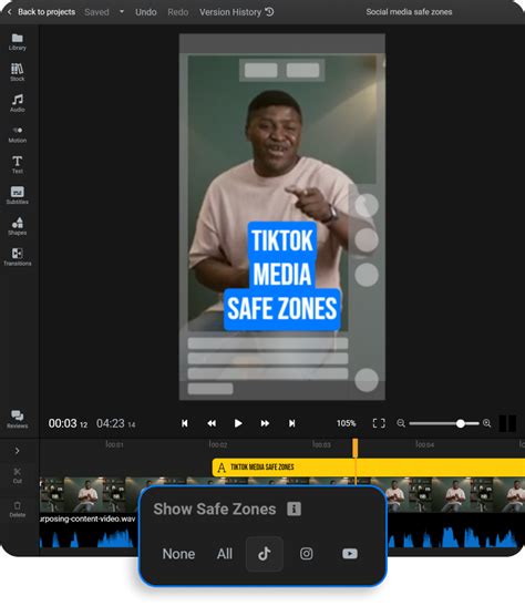 Tiktok Video Safe Zones Free Tiktok Safe Zone Template