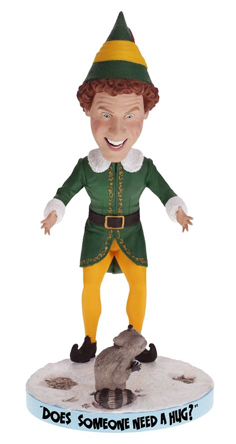 Buddy The Elf With Racoon Bobblehead Royal Bobbles