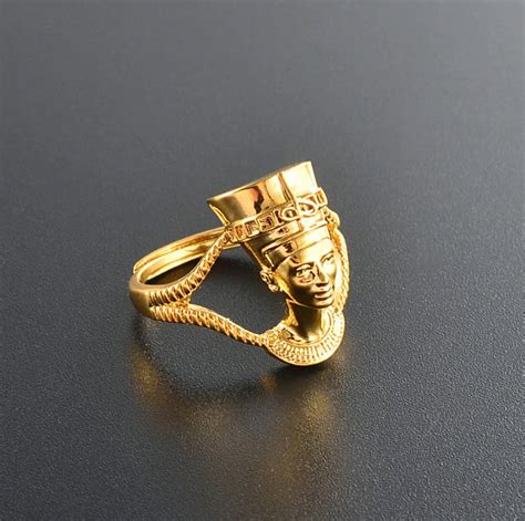 Egyptian Queen Nefertiti Adjustable Ring For Women Egyptian Etsy