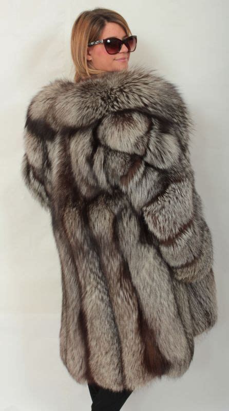 Long Silver Fox Fur Coat Con Imágenes Abrigos Piel