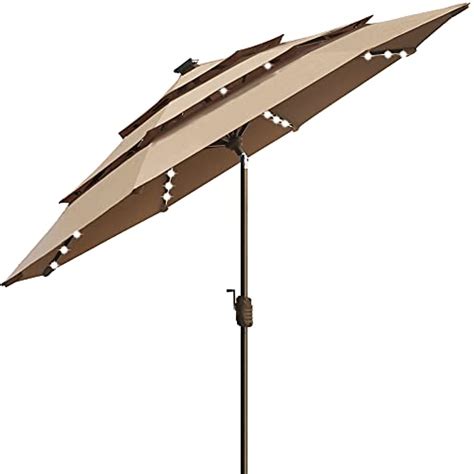 Eliteshade Usa Sunumbrella Solar 9ft 3 Tiers Market Umbrella With 80