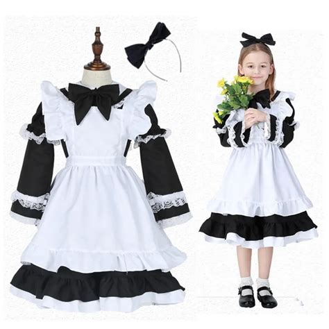 Parent Child Anime Maid Cos Costume Halloween Cosplay Adult Disfraces