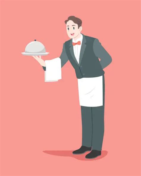 Waiter Takes The Order Royalty Free Stock Svg Vector And Clip Art