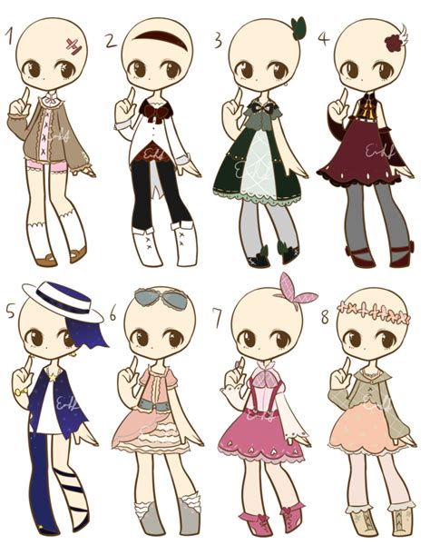 Outfit Adopts Batch 6 Closed By Nuggiez Character Design Cute