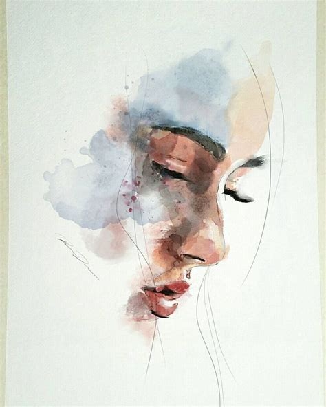 Pin By Yaren On Watercolors Watercolor Art Face Portrait Art