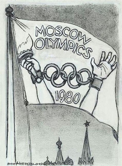 Moscow 1980 Political Cartoons 1984 Olympics Olympic Games