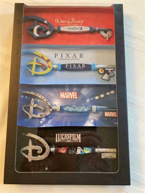 Disney Store Studio Starter Key Collection Set Animation Pixar Marvel