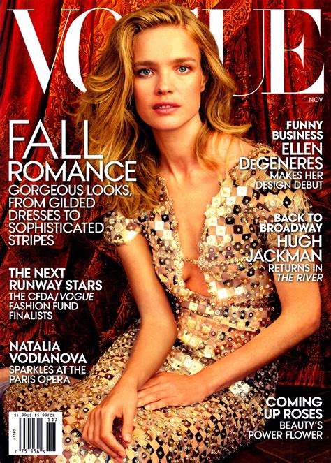 A Model On The Cover Of Vogue Us November Yes Natalia Vodianova