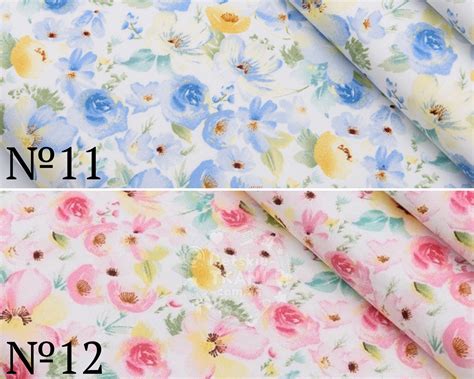 Floral Cotton Fabric By The Yard 100 Cotton Beautiful Etsy