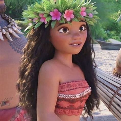 Moan From The Disney Movie Is Wearing A Flower Crown