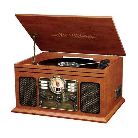 Victrola 6 In 1 Nostalgic Bluetooth Record Player With 3 Speed
