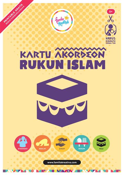Download Gratis Kartu Akordeon Rukun Islam Familia Kreativa