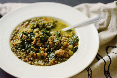 French Lentil Soup With Sausage And Kale Great Soup Used