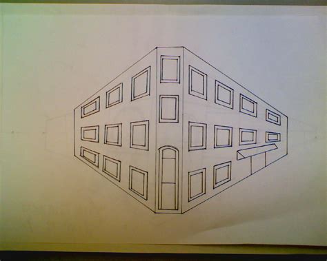 Sam Sangster Two Point Perspective City Building Drawing