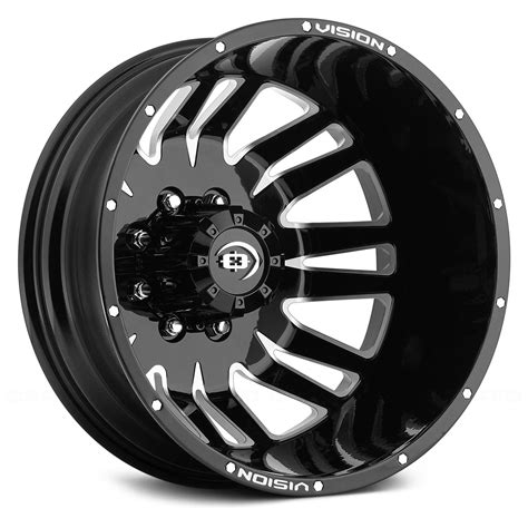 Vision Off Road® 401 Rival Dually Wheels Gloss Black With Machined