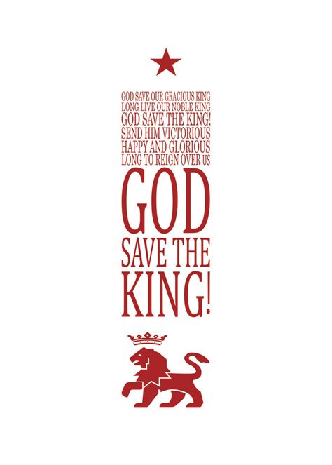Artystyczne Ilustracja God Save The King Posterspl